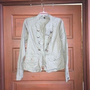 Army green military blazer